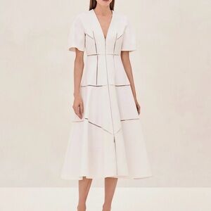 Elegant White Midi Dress